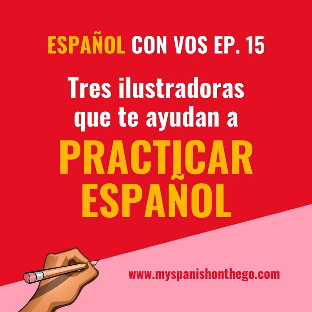 Portada Español con vos. Podcast para estudiantes de nivel intermedio. Practicar español.
